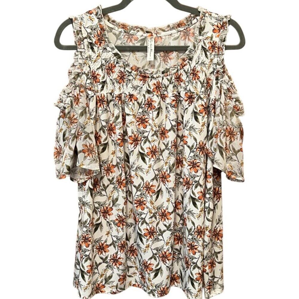 Per Seption Open Shoulder Top Size 2X